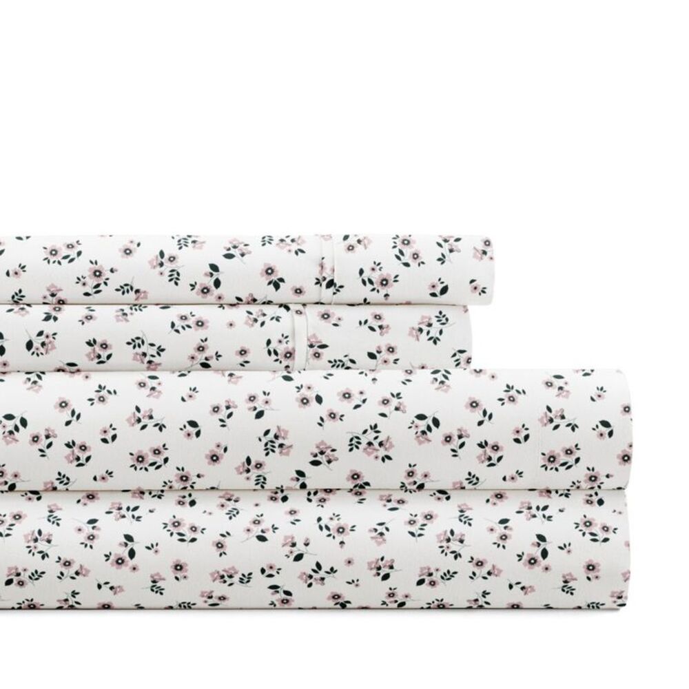 Becky Cameron - Delicate Blossoms Floral Patterned Ultra-Soft 4 Pi Pink